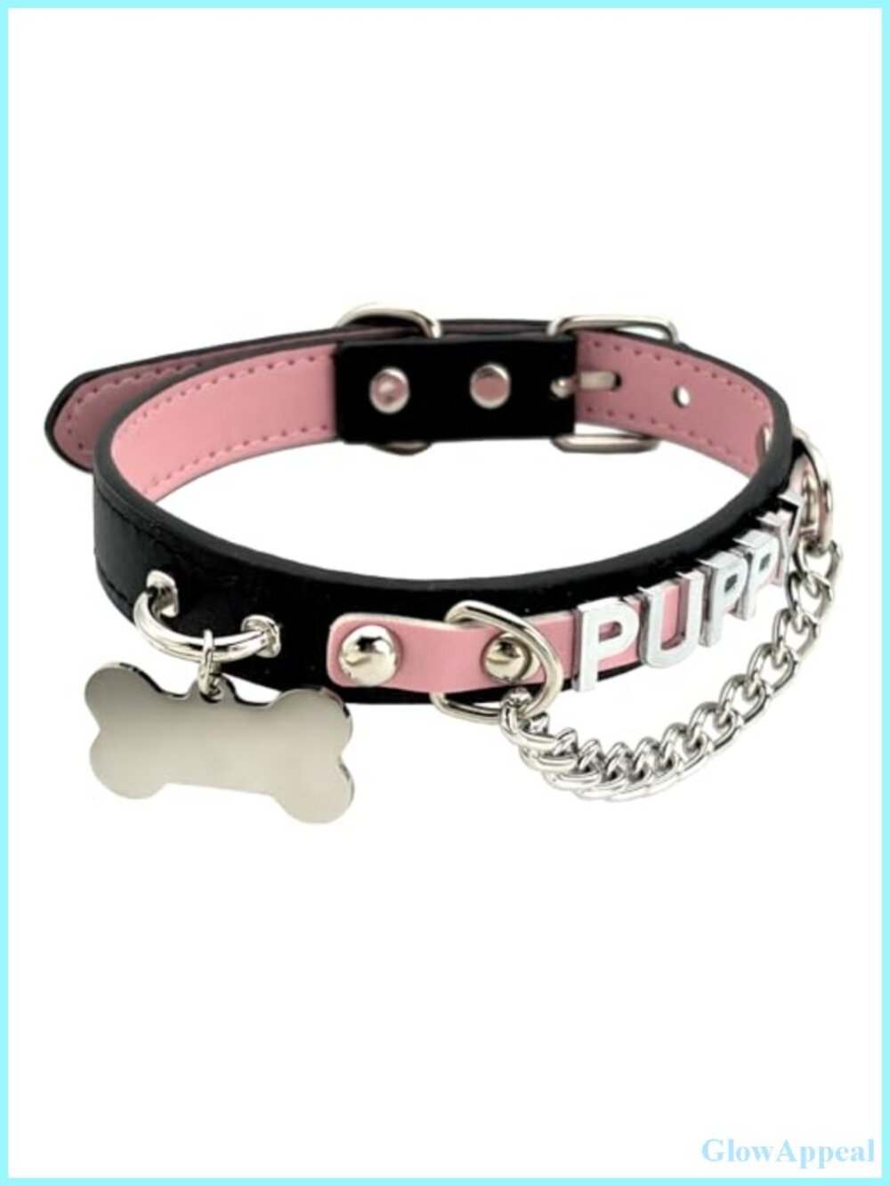 PU Leather Choker Collar Necklace Skull Pendant Adjustable Punk Gothic Women